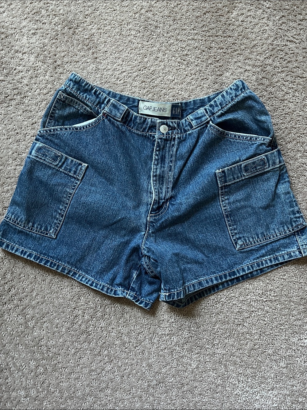 GAP Y2K Women's Blue Denim Cargo Shorts